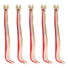 Farvet hårextensions til kvinder og piger, clip-in hårextensions med sikkert clip-design, syntetisk fiber af høj kvalitet, mange anvendelser til