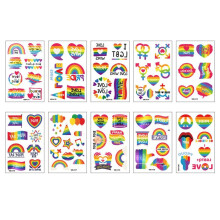 Rainbow Temporary Tattoos High Quality Vinyl Body Art Set, Cute And Fashionable Graphic Designs Variety Of 70 Styles Quick Apply Safe For All Skin