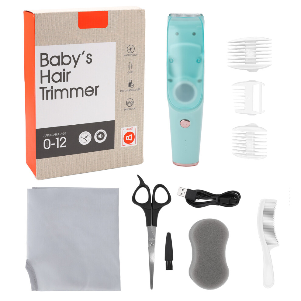 Rechargeable Cordless Baby Hair Clippers Quiet Hair Trimmers Ultra Quiet Operation IPX7 Waterproof Haircut Kit With Detachable Cutting Unit Vacu