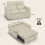 Homcom (Brown) HOMCOM 2 Seater Sofa Bed, 3-in-1 Sleeper Sofa with Adjustable Backrest 3