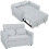 Homcom (Grey) HOMCOM 2 Seater Sofa Bed, 3-in-1 Sleeper Sofa with Adjustable Backrest 2