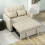 Homcom (Brown) HOMCOM 2 Seater Sofa Bed, 3-in-1 Sleeper Sofa with Adjustable Backrest 8
