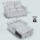Homcom (Grey) HOMCOM 2 Seater Sofa Bed, 3-in-1 Sleeper Sofa with Adjustable Backrest 3