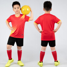 (8620 Red, S Height 150-160CM) Kids Football Jersey Tracksuit Child Soccer Sports Uniforms Girls Boys Play Ball Sportswear Kits Vest