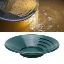 350mm Green Gold Panning Pan with Shallow Groove for Beginners