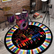 Drum Rug Non Slip Noise Reduction Carpet for Drum Set Anti Vibration Floor Protection 120cm