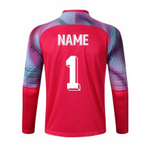 (Red 1 Shirt Custom, S Height 155-160CM) New Men's Adult Soccer Goalkeeper Uniform Protective Sponge long Sleeve Kid Training Soccer Jersey