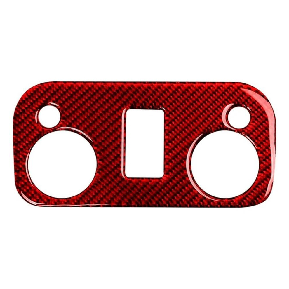 Carbon Fiber Interior Roof Cover Trim Sticker For Mustang Gt 20152021 Red/Light 9187378647578