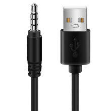 USB 2.0 mannelijk naar 3,5 mm AUX audio-aansluiting oplaadadapterkabel voor auto-mp3