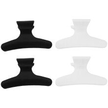 Set van 4 zwart-witte vlinderhaarclips voor kappers