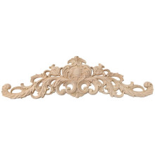 Verfijnde klassieke decoratieve wandlamp van gesneden rubberhout, 40 x 12 cm, natuurlijke uitstraling.