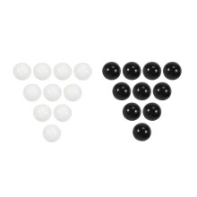 20 glazen knikkers, 16 mm, kleurrijke decoratieve knikkers, zwart-wit speelgoed