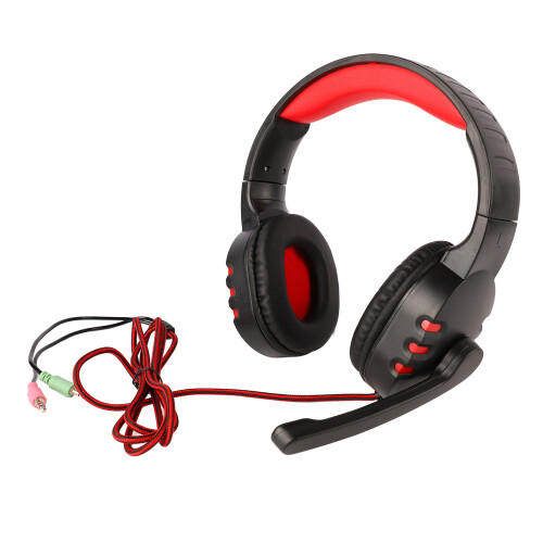 Ακουστικά Gaming με ποιότητα στερεοφωνικού ήχου surround και φως LED, σχεδιασμός Over Ear με 1