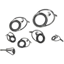 7-delige set geleiders voor hengels met een diameter van 5-18 mm, inclusief reparatieset, lijngeleiders en oogjes.
