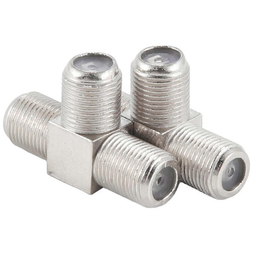 2-weg F-type coaxiale tv-connector RF-adapter