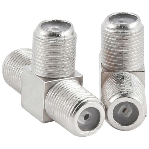 2-weg F-type coaxiale tv-connector RF-adapter 2