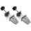 Set van 2 bureauclips, montagebeugel voor privacyscherm, scheidingswand 4