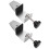 Set van 2 bureauclips, montagebeugel voor privacyscherm, scheidingswand 3