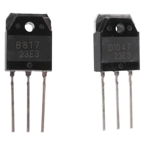 2 siliciumtransistoren - D 1047 + B 817, 200 V, 12 A