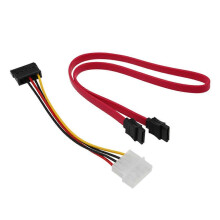 1 SATA-voedingsadapterkabel en 1 SATA-datakabel