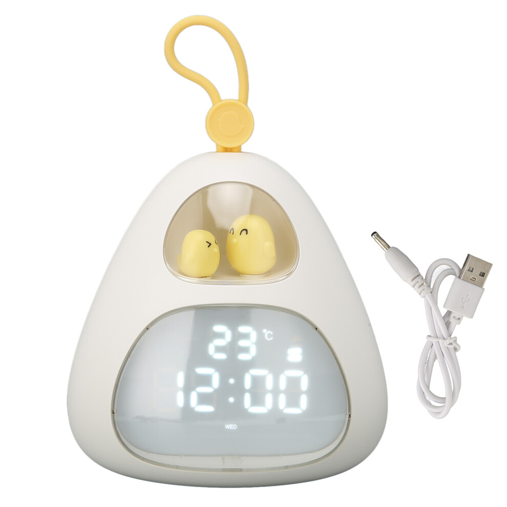 Cute Duck Night Light Novelty Animal Lamp Dimmable LED Nursery Light For Baby Kids Rechargeable USB Cordless Nightlight With Dual Alarms And Stable