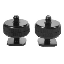 1/4-inch-20 statiefadapter voor flitsschoen, bevestigingsschroef voor flitsschoen van spiegelreflexcamera's (2 stuks)