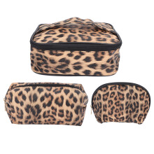 Leopard Print Makeup Pouches, Stylish Multi-functional Toiletry Organizers, 3PCS Waterproof Durable Bags for Women's Essentials
