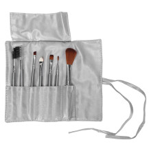 Makeup Brush Set Vegan Bristles With Leather Case, Synthetic Brushes Premium Quality Tools, Includes Ergonomic Handles And Metal Tube For Eye Shadow