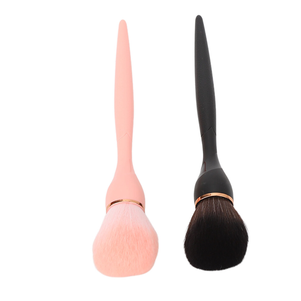 Blush Brush with Strong Powder Grasping Power, Easy to Clean Synthetic Fiber Makeup Tool, Electroplated Brush Rod for Longevity, Non-Slip Handle for