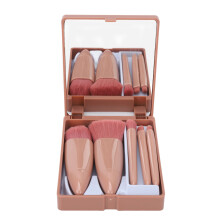 Mini Complete Function Cosmetic Brushes Kit Travel Makeup Brush Set Multi Using High Quality Soft Synthetic Bristles Portable Cruelty Free Vegan With