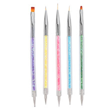 Exquisite Nail Art Brushes Double Ended Design Premium Material Fine Point Nail Drawing Pen Easy to Clean Durable for Home and Salon Use