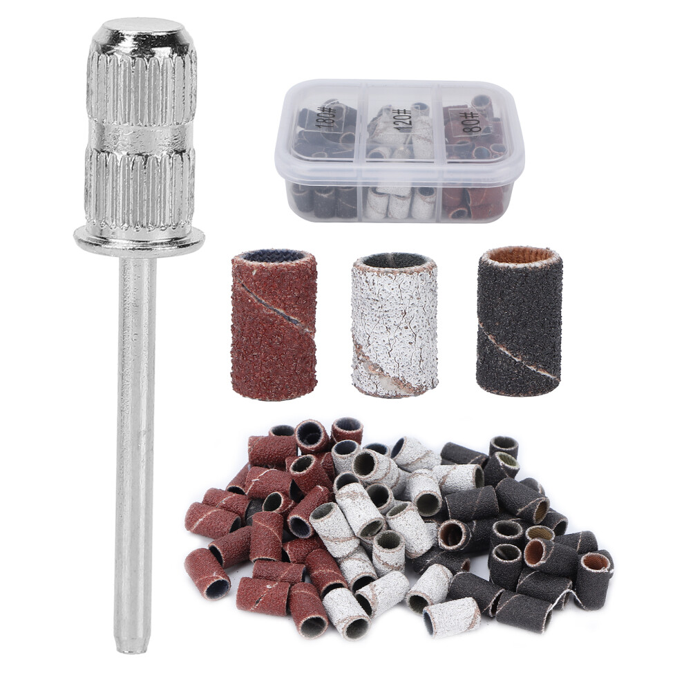 Nail Drill Bits with Premium Sandpaper Material, Adjustable Grinding Head for Precision Shaping, Sanding Bands for Nail Art, Manicure Nail Sanders fo