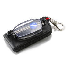 Folding Reading Glasses for Men and Women, Blue Light Blocking Readers with Telescoping Temples Compact Portable Eyewear, Foldable Bridge Design Anti
