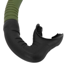 Comfortable Food-Grade Silicone Snorkeling Tube in Army Green Valve-Free