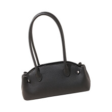 Grand sac à bandoulière contemporain léger sous les bras-Noir