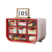 Planificateur de bureau en plastique à 7 tiroirs avec 3-Rose