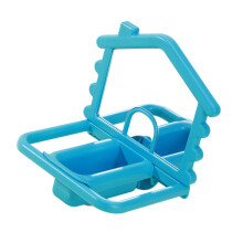 Accessoires multifonctionnels pour oiseaux, perchoirs, plat-Bleu