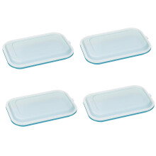 Conteneur organisateur empilable Construction en silicone-Bleu