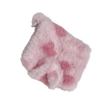 Adorable sac de rangement en forme de cœur en peluche-rose clair