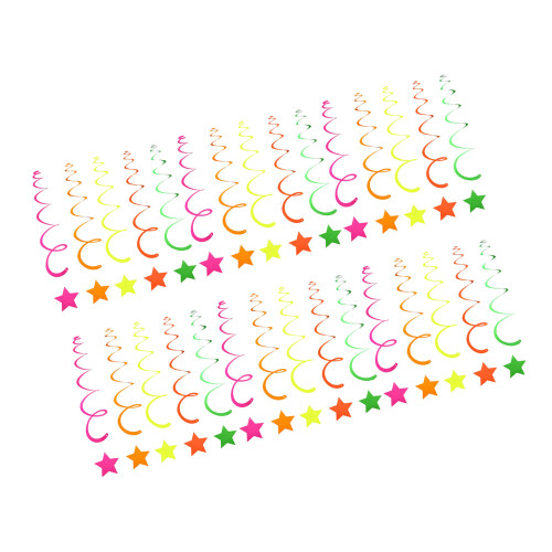 Décorations de plafond en forme d'étoile fluorescente, ornement
