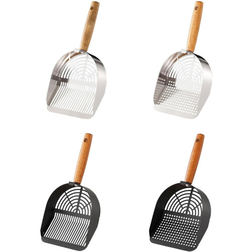 Stainless Steel Pet Litter Scoops Model B LongLasting Use Ergonomic Handle Sifting Efficiency 1