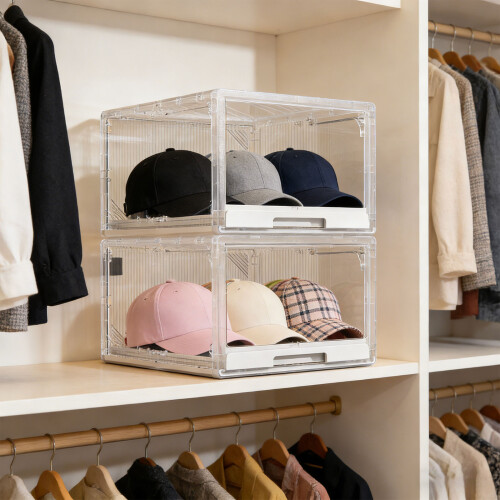 Pack de 2 organisateurs de chapeaux pour la maison comprenant un 1