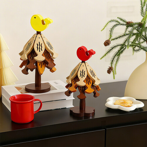 Dessous de plat en forme d'arbre de noël en forme de-Rouge 1 1