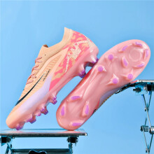 (Rose Red FG, 45) New Men Soccer Shoes Training Ultralight Wholesale Breathable Unisex Football Boots Professional Indoor Futsal Drop Shipping