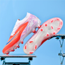 (White Red FG, 45) New Men Soccer Shoes Training Ultralight Wholesale Breathable Unisex Football Boots Professional Indoor Futsal Drop Shipping