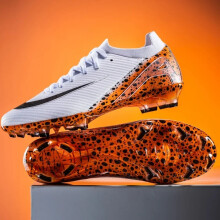 (White Orange FG, 35) New Men Professional Soccer Shoes Sport Ultra-light Non-slip Unisex Football Boots Cleats Grass Training Match FG/TF