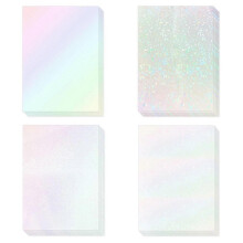 20 vellen holografisch zelfklevend papier, A4 gelamineerde vinylfolie, waterdicht en zelfklevend