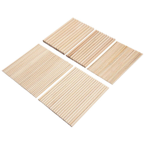 100x houten deuvels in 5 diameters (6 inch) 2