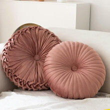 Throw Pillow Cushion For Living Room Chair Couch Sofa Round Seat Back 35x10 cm Dark Pink All Seasons