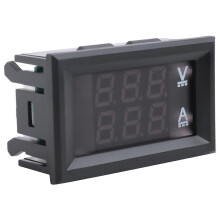 Set van 2 digitale voltmeter-ampèremeters (DC 100V 10A) met dubbele blauwe en rode LED-display.